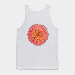 Pink and Peach Flower on the Edge of Decay - Photograph Art -  Digital Image Cut-out into a fun graphic perfect for stickers, notebooks, greeting cards, pillows and more Tank Top